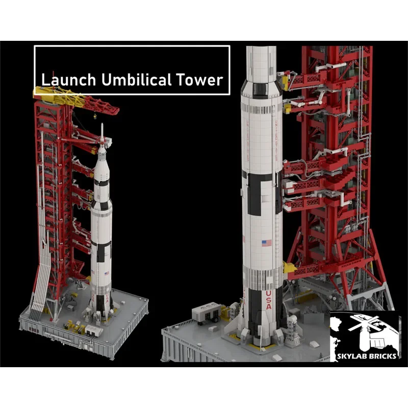 

MOC-186398 Saturn Launch Vehicle-11 Launch Umbilical Tower Splicing Assembly Building Block Model • 10221 PartsChildren's Toys
