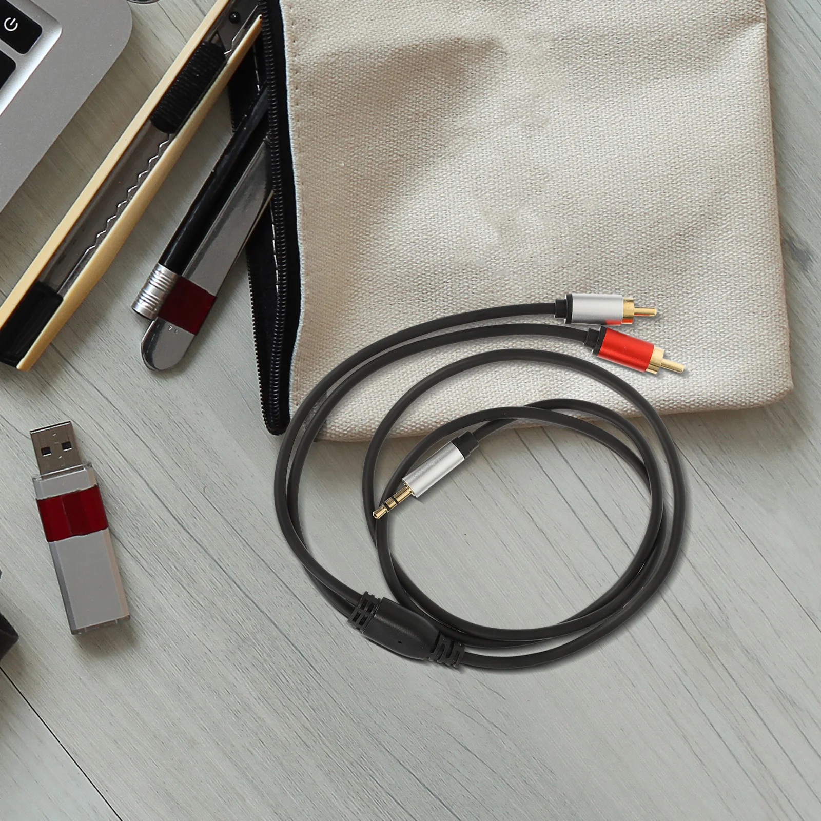 

2Pcs 3.5mm to 2 Audio Cable High Fidelity Stereo Sound Aux Adapter Cord for Car Stereo Soundbar Cable Aux Cord