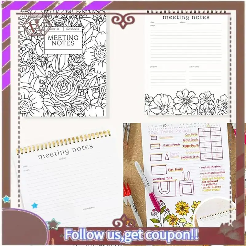 ABBG-Color-In Spiral لخطة مكتب الفصل الدراسي، جدول العمل، قائام المرجعات، كتاب المسوي