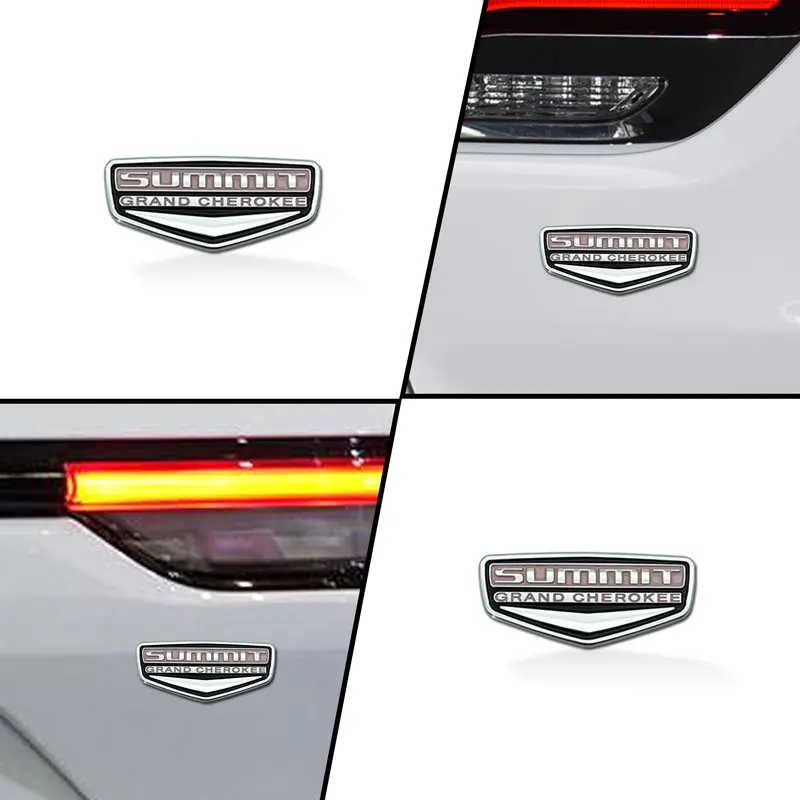 Car 3D Metal Sticker Summit Logo Auto Side Fender Rear Trunk Sticker For Jeep Grand Cherokee Challenger Renegade Compass