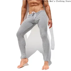 Autumn & Winter New Men's Casual Elastic Knitted Pants Soft and Comfortable Small Foot Pants Mens Slim-fit Elastic Fitness Pants