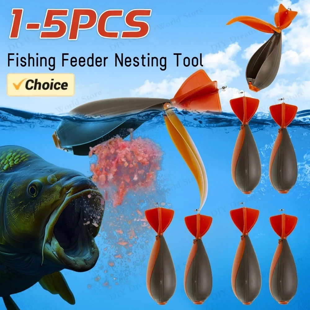 

1-6 шт., ракетная кормушка для рыбалки, большой маленький Spod, поплавок, держатель для приманки, метатель S/L, положение подачи, аксессуары для снаряжения