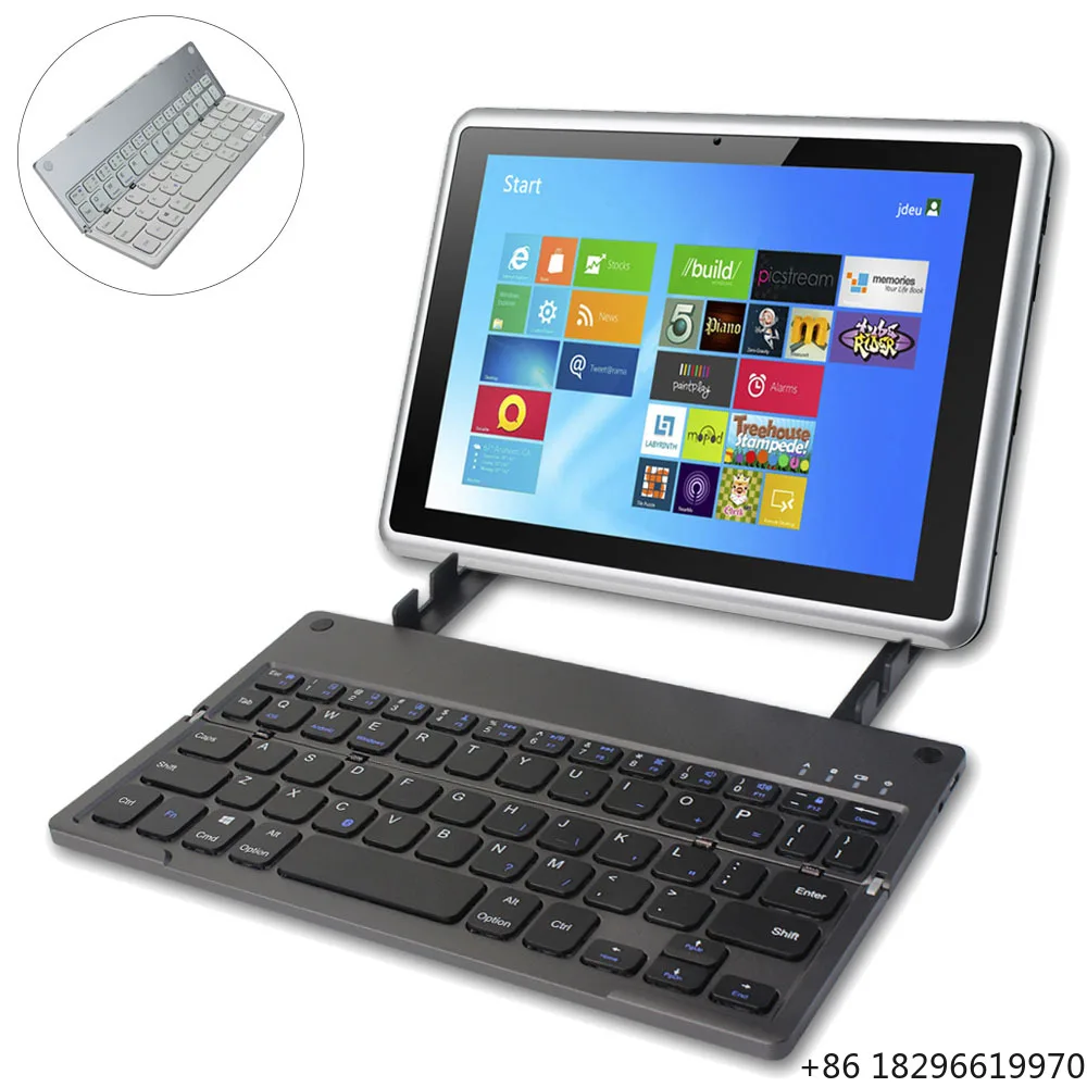 Bluetooth 3.0 Foldable Mini Slim Wireless Keyboard Universal Tablet Smartphone iPad