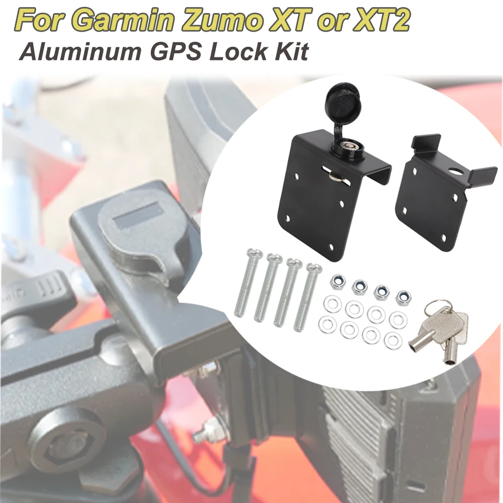 For Garmin Zumo XT or XT2 Aluminum GPS Lock Kit Locking Mounting Bracket Motorcycle Accessories