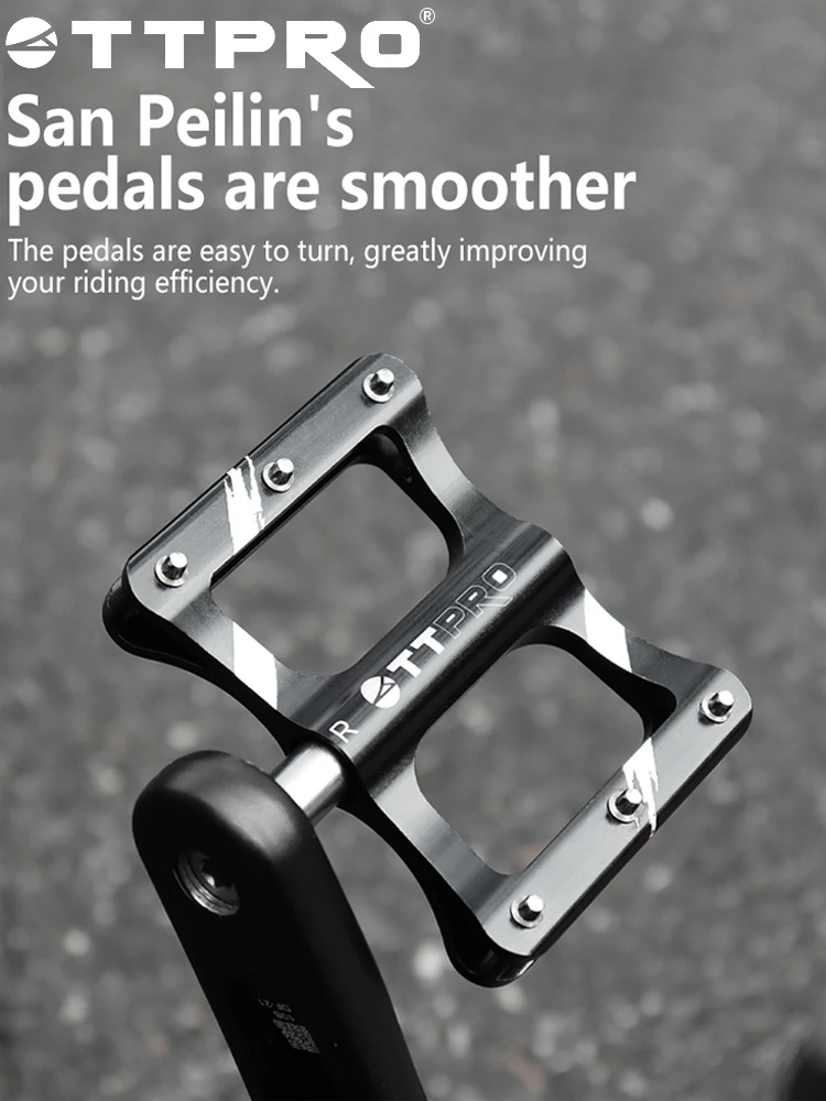 AliExpress TTPRO Universal Bike Pedals for MTB/Road Bikes TTPRO PD24 Ultralight Wide CNC Aluminum Alloy with Sealed Bearings & Cr-Mo Axle