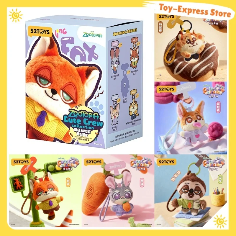 

52toys Blind Box Toys Disney Zootopia Blind Boxes Model Doll Plush Keychain Mystery Box Ornament Boys Kids Toys Birthday Gift