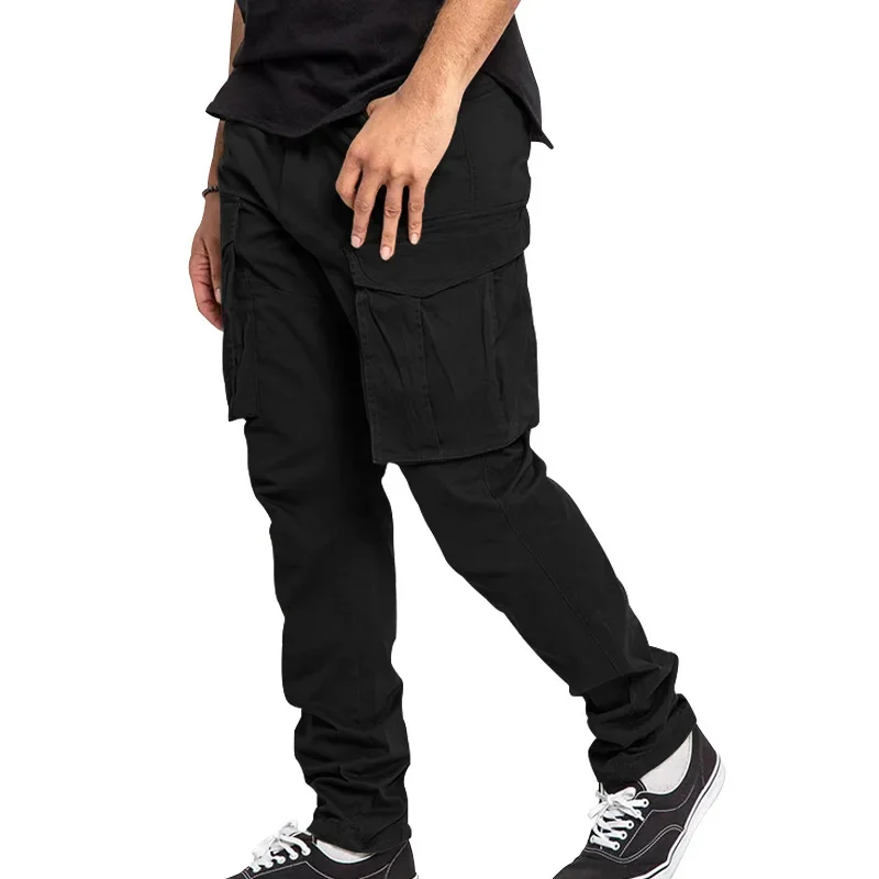 Multi Pocket Loose Baggy Pants Men's Cargo Pants Relaxed Fit Sport Jogger Sweatpants Loose Drape Feel Multi Pockets Trouser