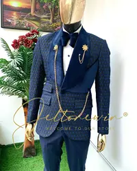 New Men Suit Two-pieces(Jacket+Pants) Single Breasted Fitting Elegant Fashion High-quality Male Formal Clothing Disfraz