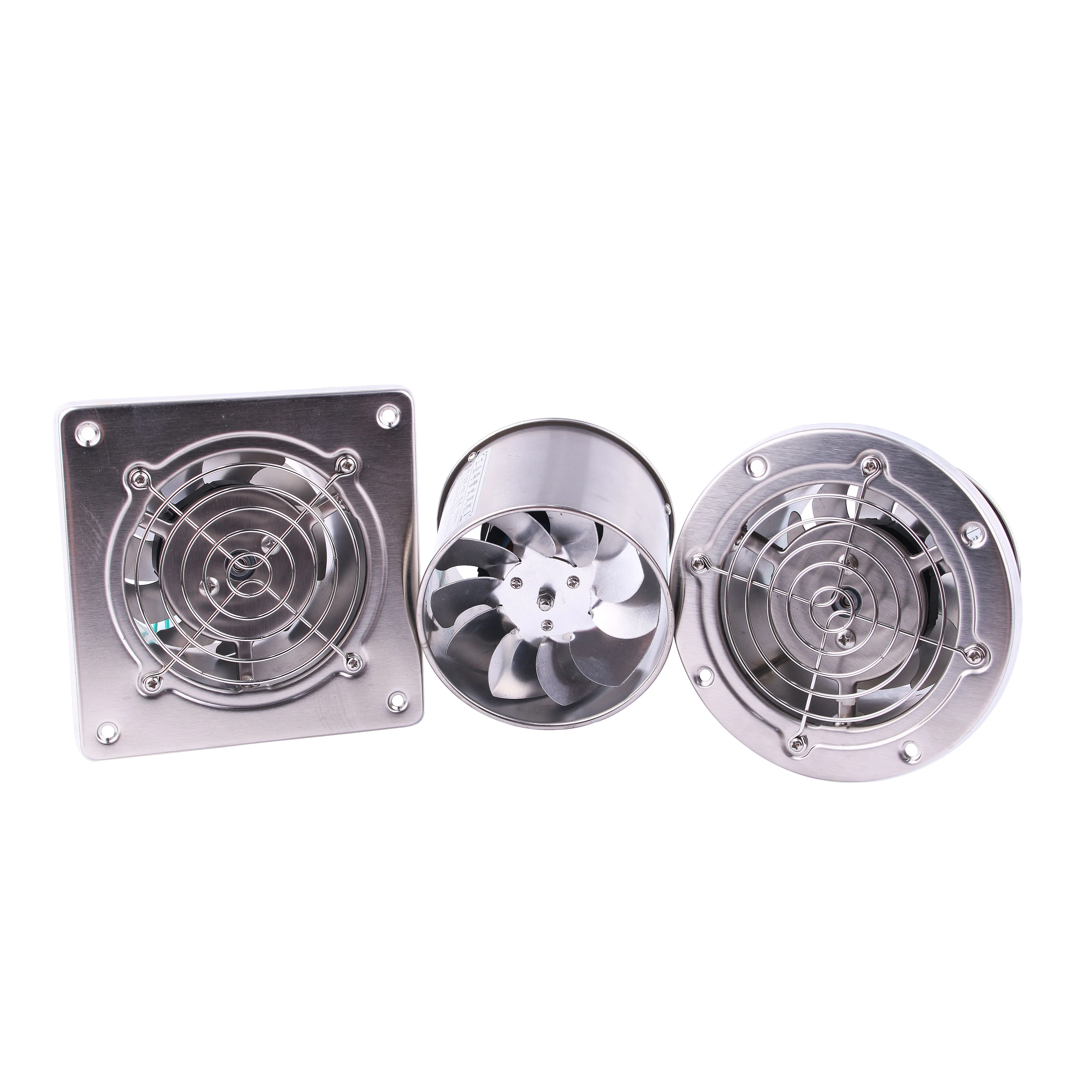 4 Inch 6 Inch Stainless Steel Exhaust Fan Toilet Kitchen Bathroom Hanging Wall Window Duct Fan Air Ventilator Extractor Blower