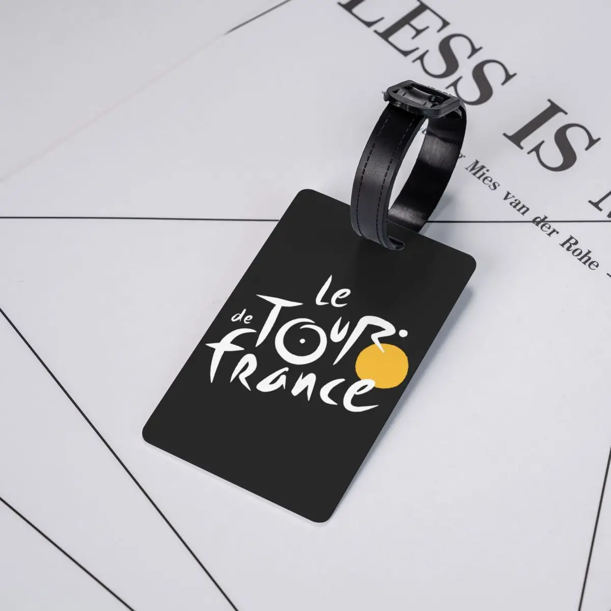 Le Tour The France Tag bagasi untuk koper, Fashion Perancis sepeda bagasi Tag privasi penutup nama kartu ID