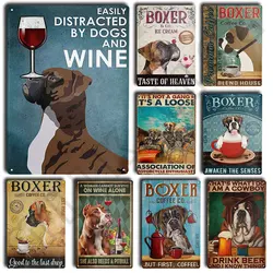 Boxer Dog Retro Metal Tin Sign,Nice Butt Poster Home Wall Art Poster Plaques for Home Living Room Kitchen Cafe Bar Wall Decor