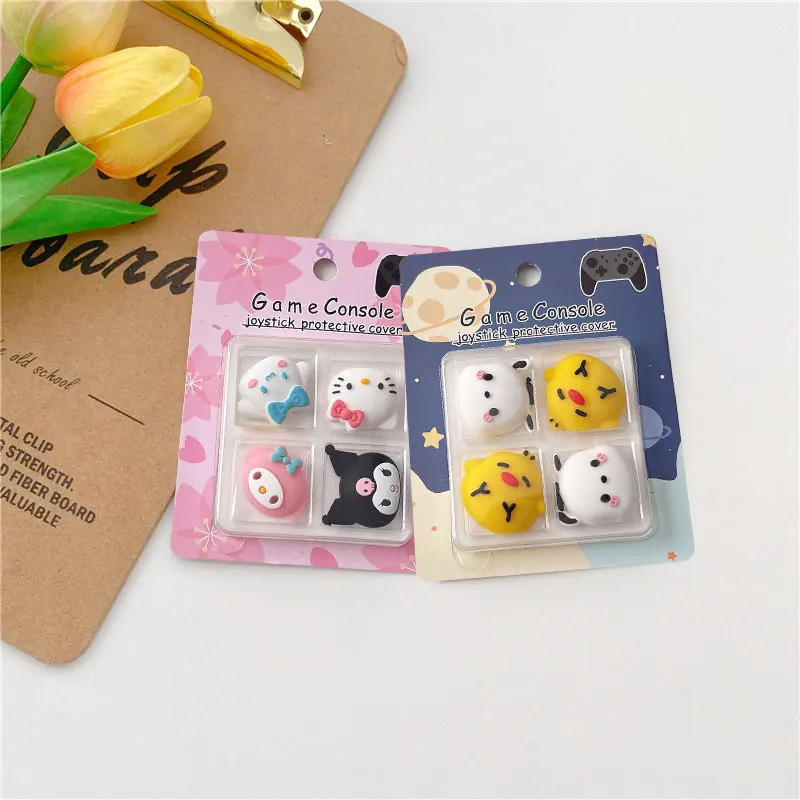 Cartoon Soft Silicone Thumb Stick Grip Cap For Sony PS5 PS4 XBOX Switch Pro Gamesir Controller Joystick Cover Protector Case view 3