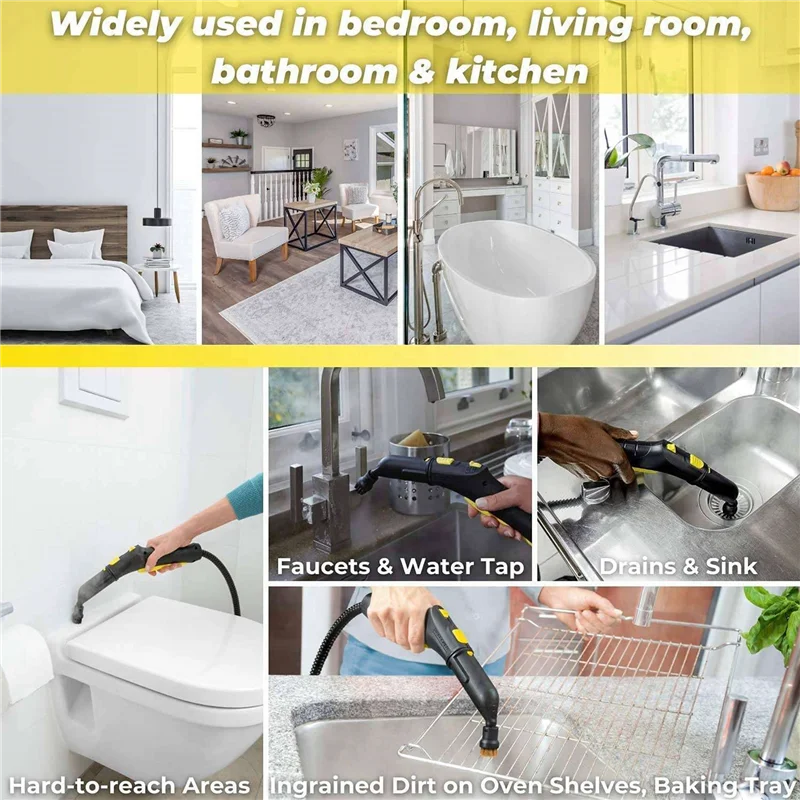 ABZA-24Pcs فرشاة سلك نايلون + نحاس، فوهات تنظيف البخار لمنظف البخار Karcher SC1 SC2 SC3 SC4 SC5 SC7 CTK1