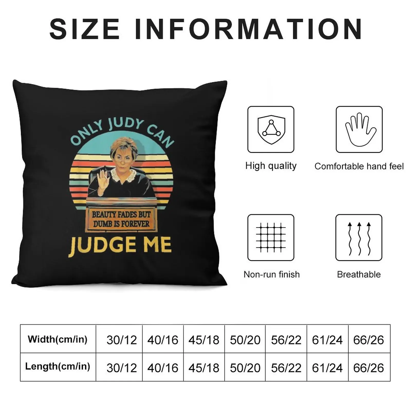 Only Judy Can Judge Me Vintage Throw Pillow Pillowcase Cushion Pillowcases Sofa Decorative Covers pillow