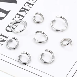 1.5mm Thick Stainless Steel Width 8mm 9mm 10mm 12mm Open Jump Rings For Jewelry Making Supplies Accessories Findings Not Fade