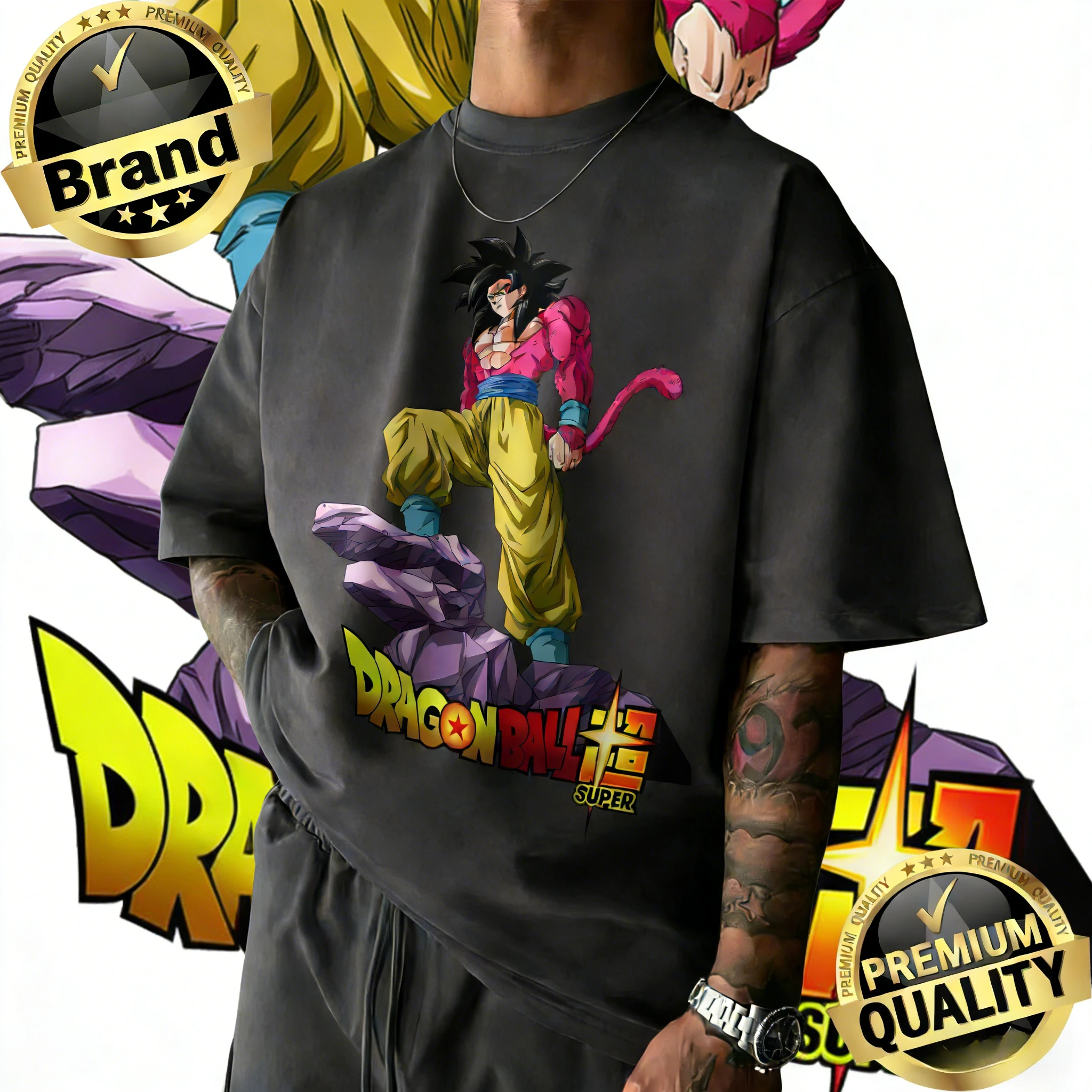 

Новая летняя футболка 2026 года в честь 40-летия Dragon Ball, с принтом Сон Гоку, 100% хлопок, аниме, увеличенный размер, повседневная уличная одежда, унисекс, Y2K