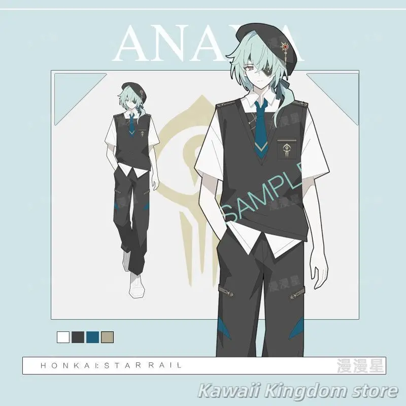 

Anime Game Honkai: Star Rail Anaxa Anaxagoras Cosplay Costume Short Sleeved Long Pants Fashion Casual Unisex Windbreaker Hoodie