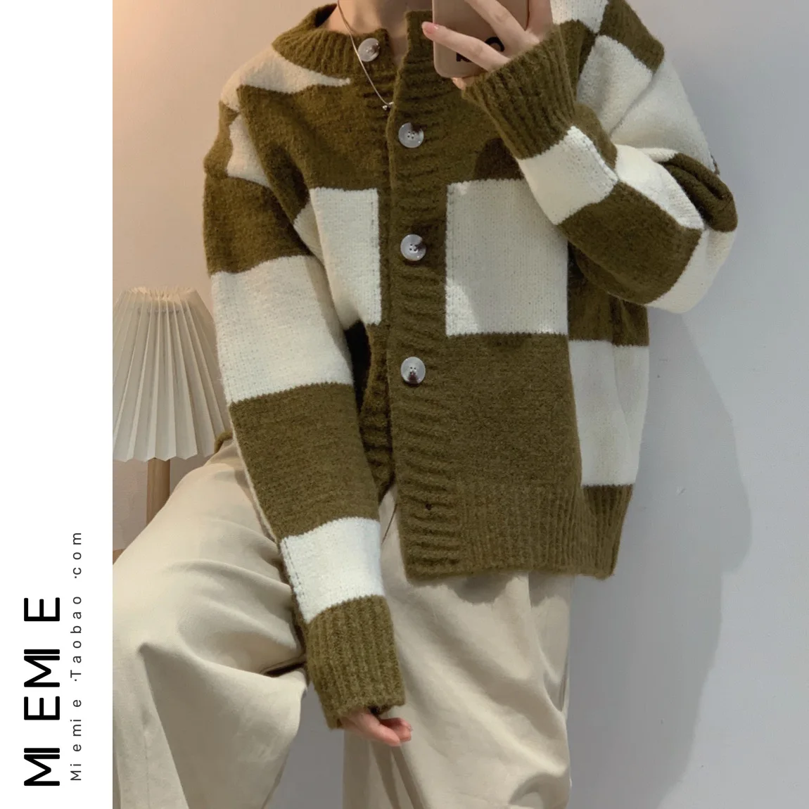 

Открытый кардиган Thiened в полоску, обычный све, длинный прямой вязаный свитер на пуговицах с v-образным вырезом для молодых женщин 8–24 лет...