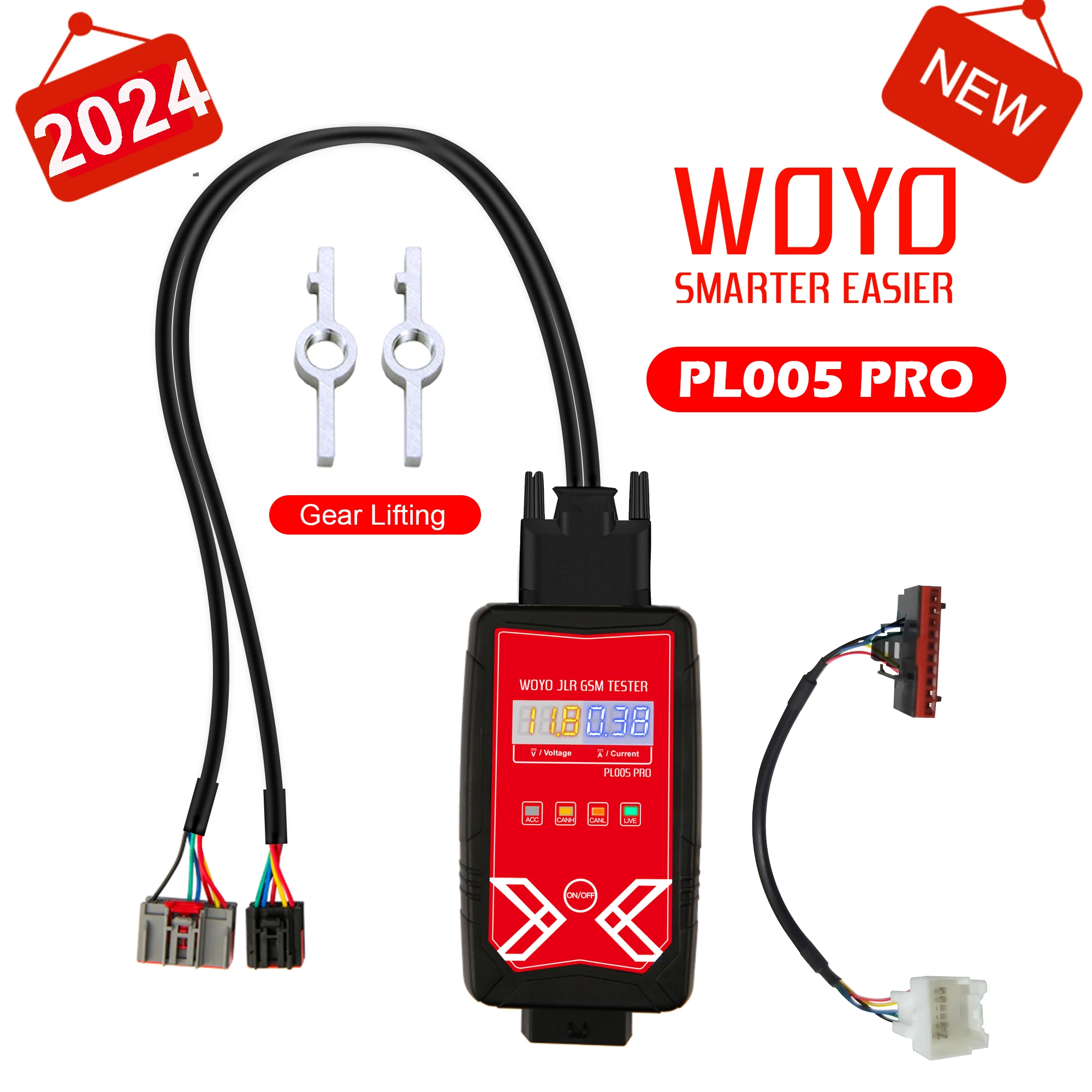 WOYO PL005 PRO For Range Rover for Jaguar Gear Shifter Tester Digital Work Voltage Current Transfer Gear Shift Module Repair Kit