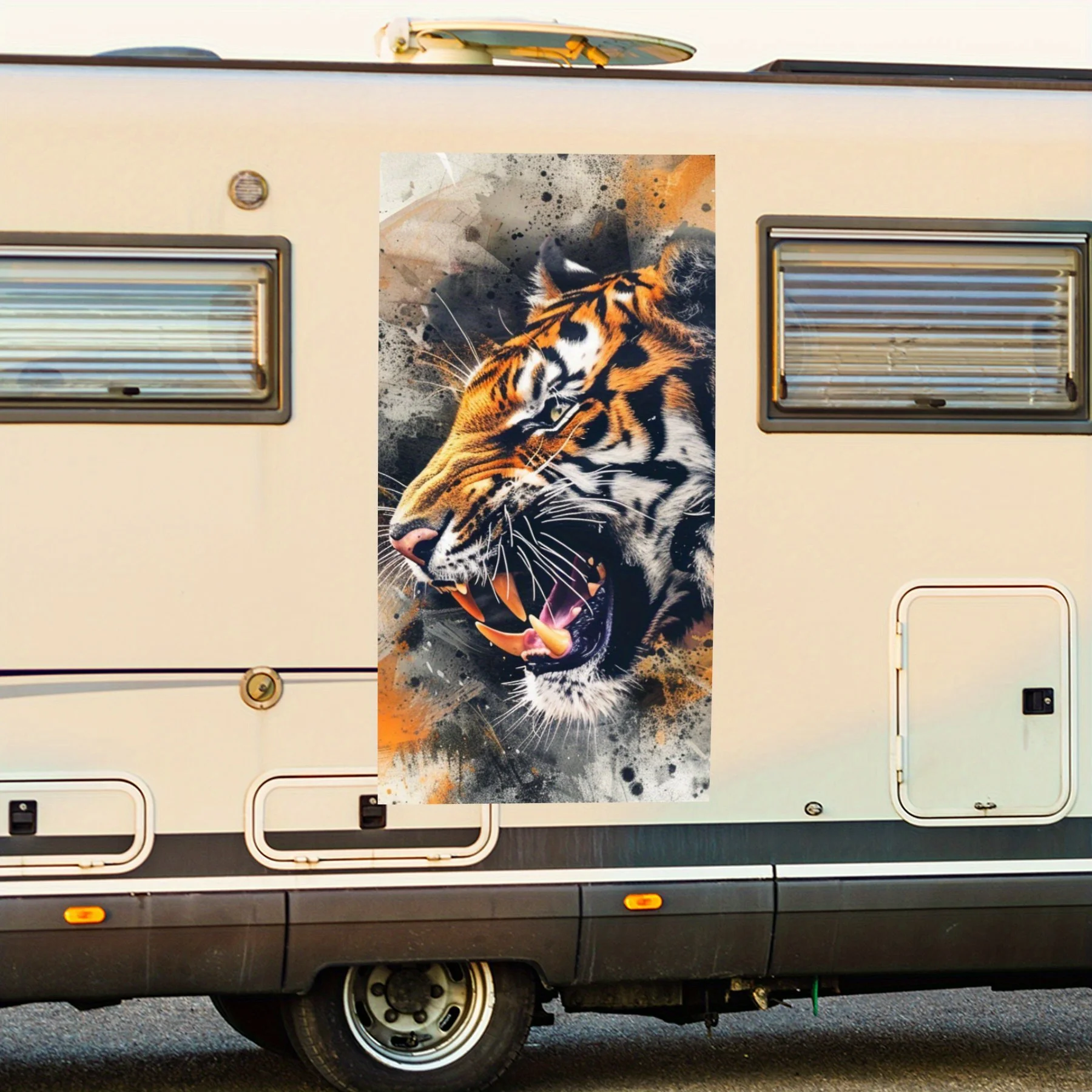 

Виниловая наклейка с изображением тигра, гравы для дома на колесах, двери автомобиля, водонепроницаемые самоклеящиеся виниловые наклейки, украшение, защита автомобиля, винил