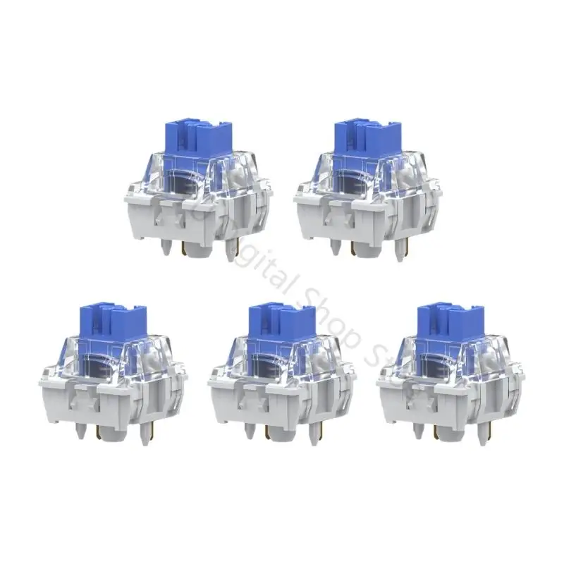 96BA V2 Tastaturschaltermodul für DIY-Reparatur mit transparentem Gehäuse und blauem Stiel – Detail 9