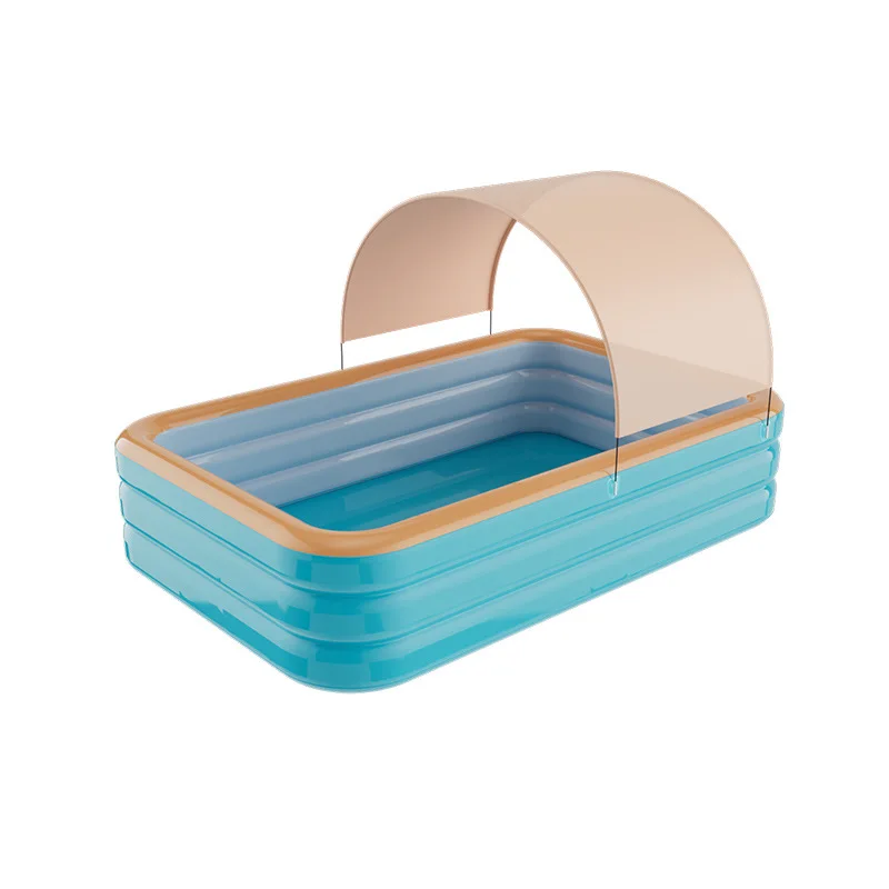 

Thickened inflatable swimming pool with sunshade, home bathtub pool, children's adult children's paddling pool