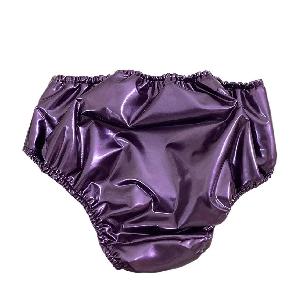 سراويل داخلية لاتكس شبيهة باللاتكس للذكور ، سراويل داخلية مثيرة ، سراويل جلدية PVC wetlay ، ملابس داخلية غريبة ، ملابس داخلية للرجال المثليين ، خيوط G بلون واحد ، سيسي #3