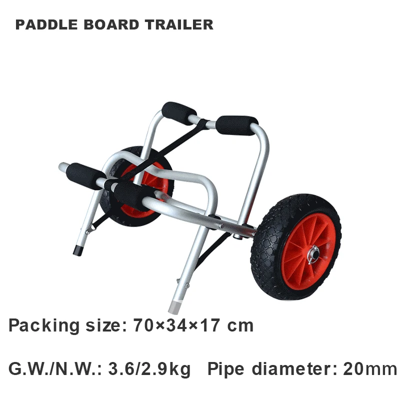 KOETSU SUP Paddle Kayak Trolley Canoe kayak aAssault Boat Drifting Boat Aluminum Alloy Mobile Tailer