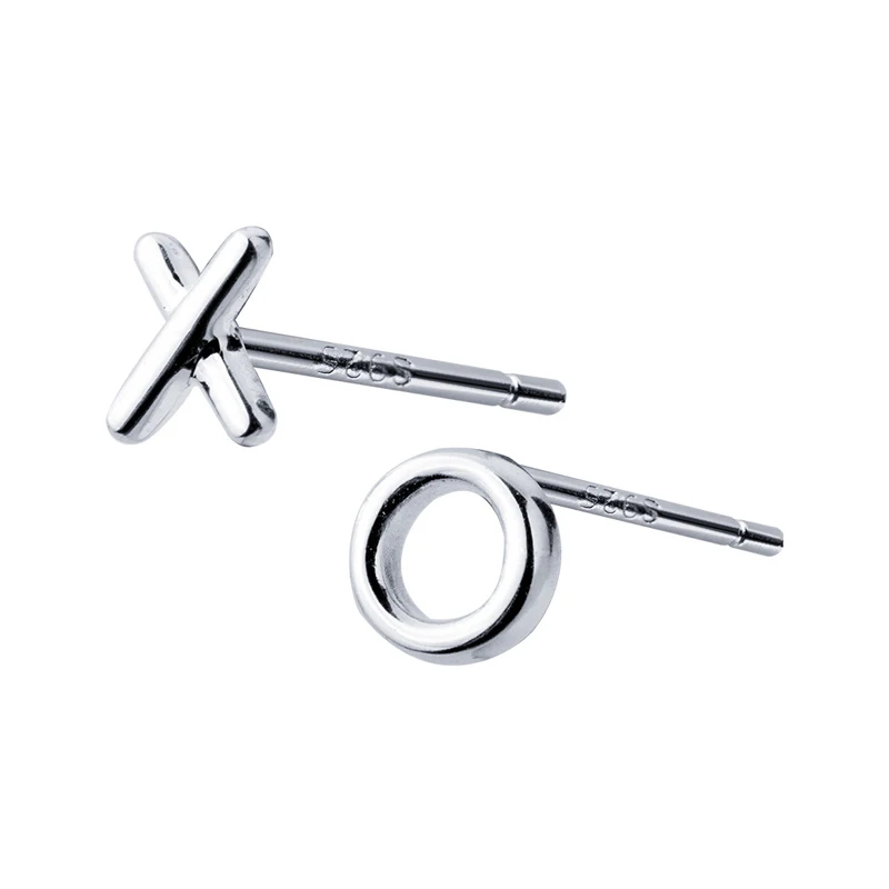 Modian Fresh X and O Cute Fashion Stud Earrings for Women Solid Silver 925 Earing Gifts for Girl Charm Jewelry Ear Pins