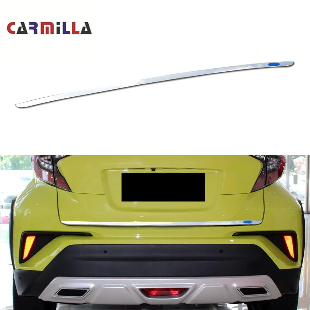 

Car Rear Trunk Tailgate Back Door Tail Gate Strip Cover Trim Garnish Car-Styling Sticker for Toyota C-HR CHR 2015 - 2021