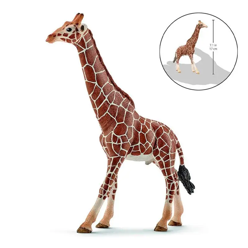 1PC 6.7inch/17cm Female Africa Giraffe Wild Life Figurines Toy PVC Model Action Figures Collection Toys For Kids Gift 14750