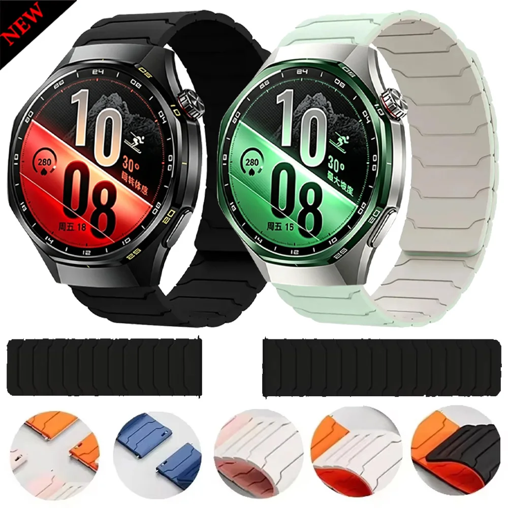 20mm 22mm Magnetic Silicone Strap For Huawei Watch GT7 Pro GT7 GT6-5-4 GT6-5 Pro 46mm Band Bracelet For Huawei Watch GT Runner 2