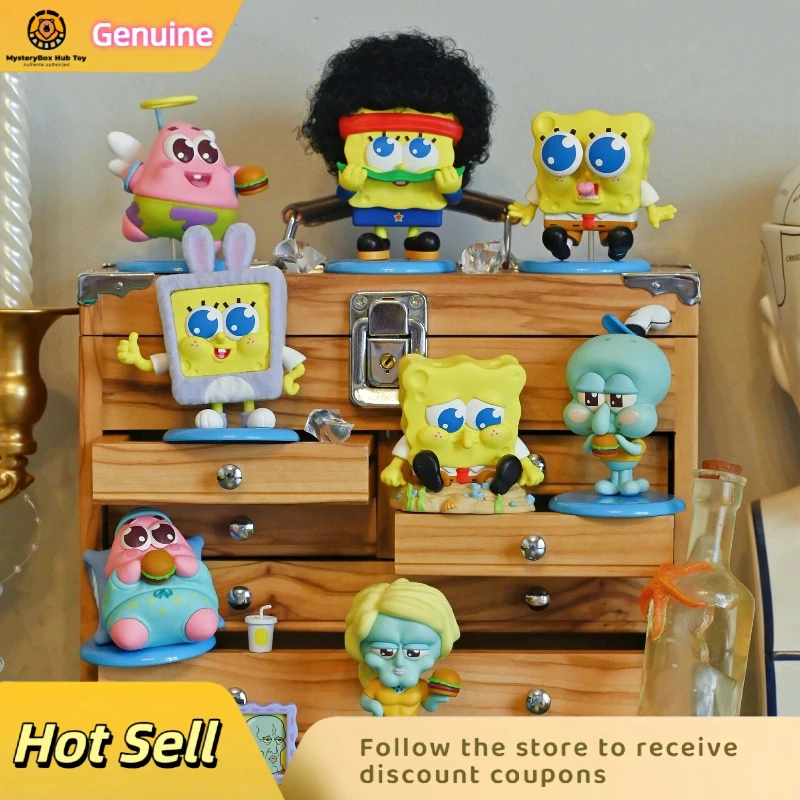

New Genuine Hot Toys SpongeBob SquarePants Series COSBI Blind Box Mini Doll Single Set Pai Da Xing Octopus Brother