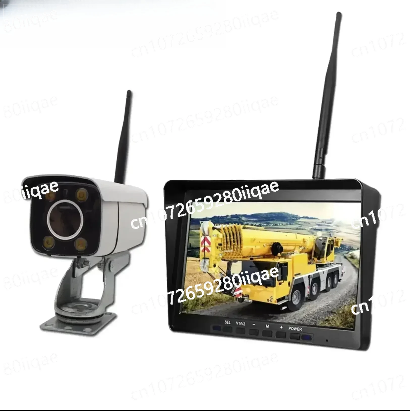 

Беспроводная камера для крана с экраном 10.1 IPS, Wi-Fi, циклической записью, беспроводной монитор, камера видеонаблюдения с 8-кратным/30-кратным зумом, 1080P для башенного крана