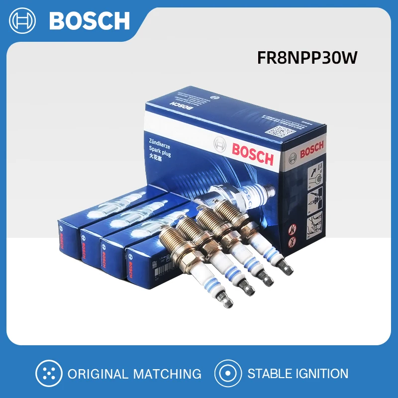 BOSCH 1/4/6 pcs FR8NPP30W Platinum Spark Plug Fits for FIAT（2014-17 500）HYUNDA（I2009-11）Genesis（2007-09 Santa Fe）INFINITI  2003