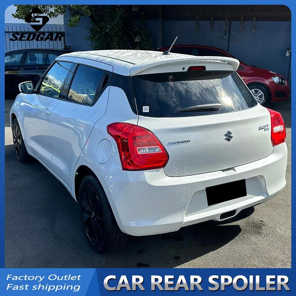 For 2018 19 2020 Suzuki SWIFT Hatchback Original Style High Quality ABS Plastic Gloss Black Roof Spoiler Trunk Boot Wing Spoiler