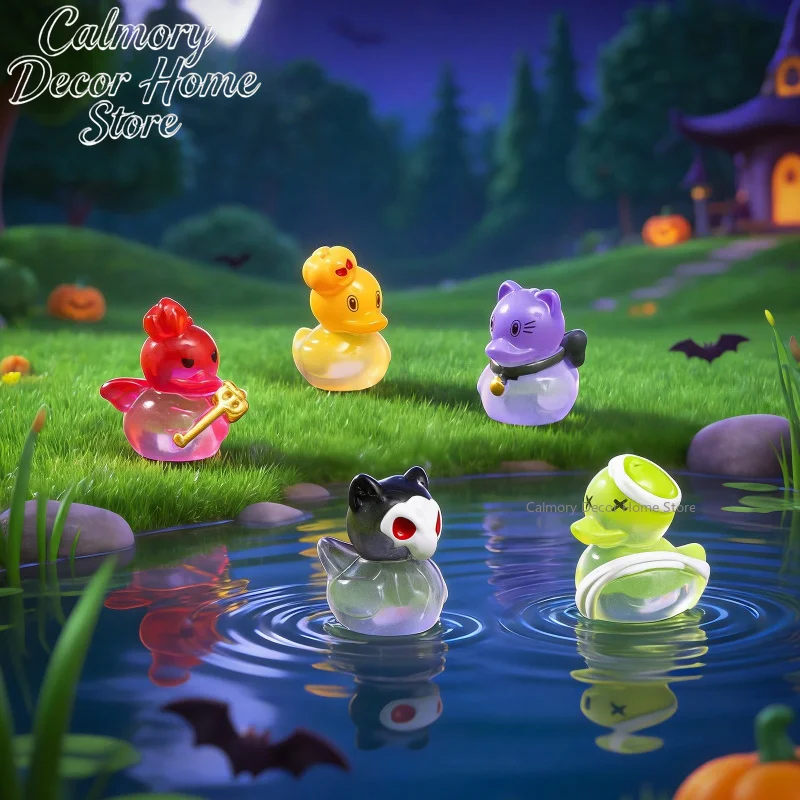 1 Set Halloween Pumpkin Demon Little Yellow Duck Cute Diy Ornament Accessories Mini Tabletop Ornament Desk Decoration Home Decor
