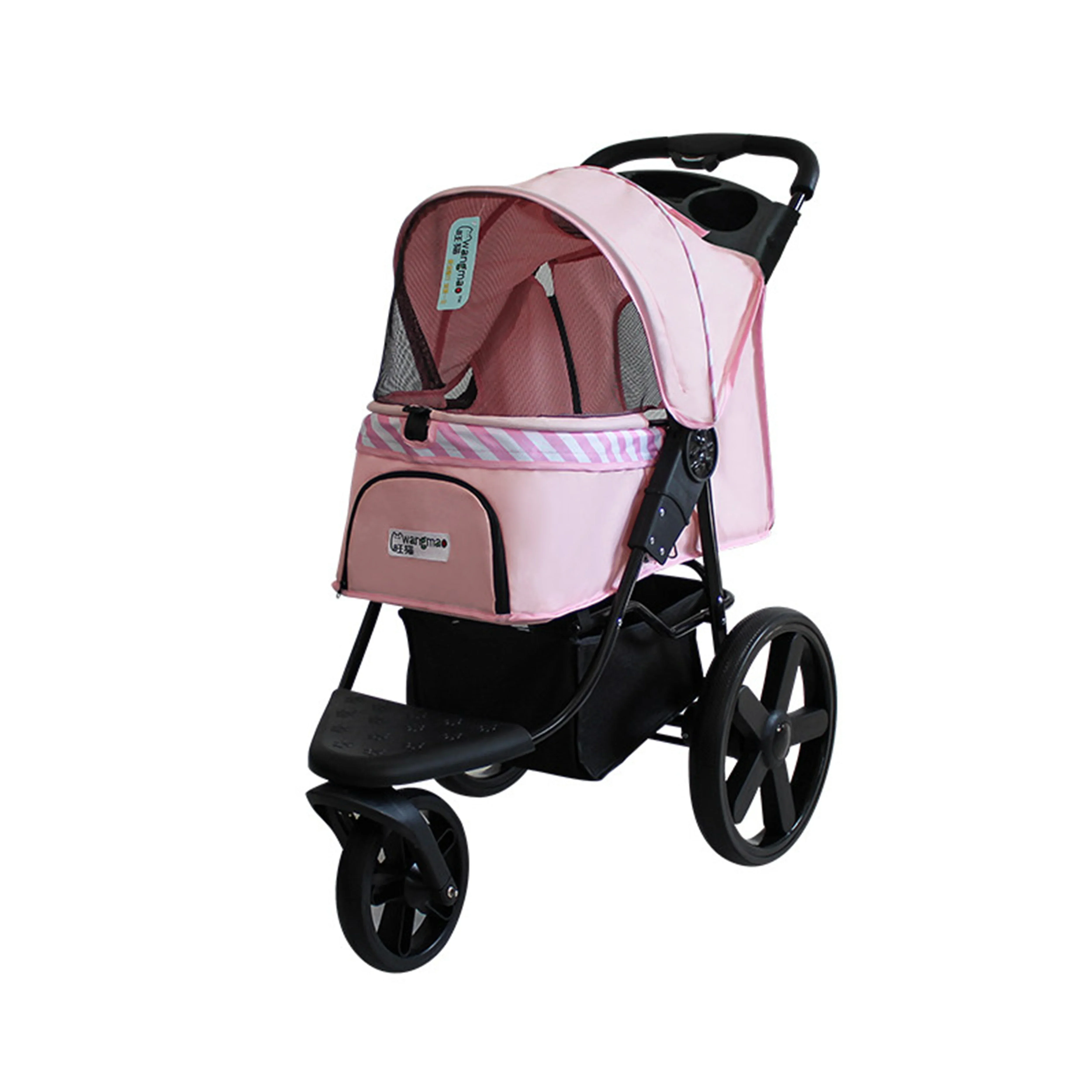 

OEM ODM Factory Wholesale Outdoor Walk Foldable Three Wheels Pet Cart Pet Dog Cat Stroller Pet Trolleys