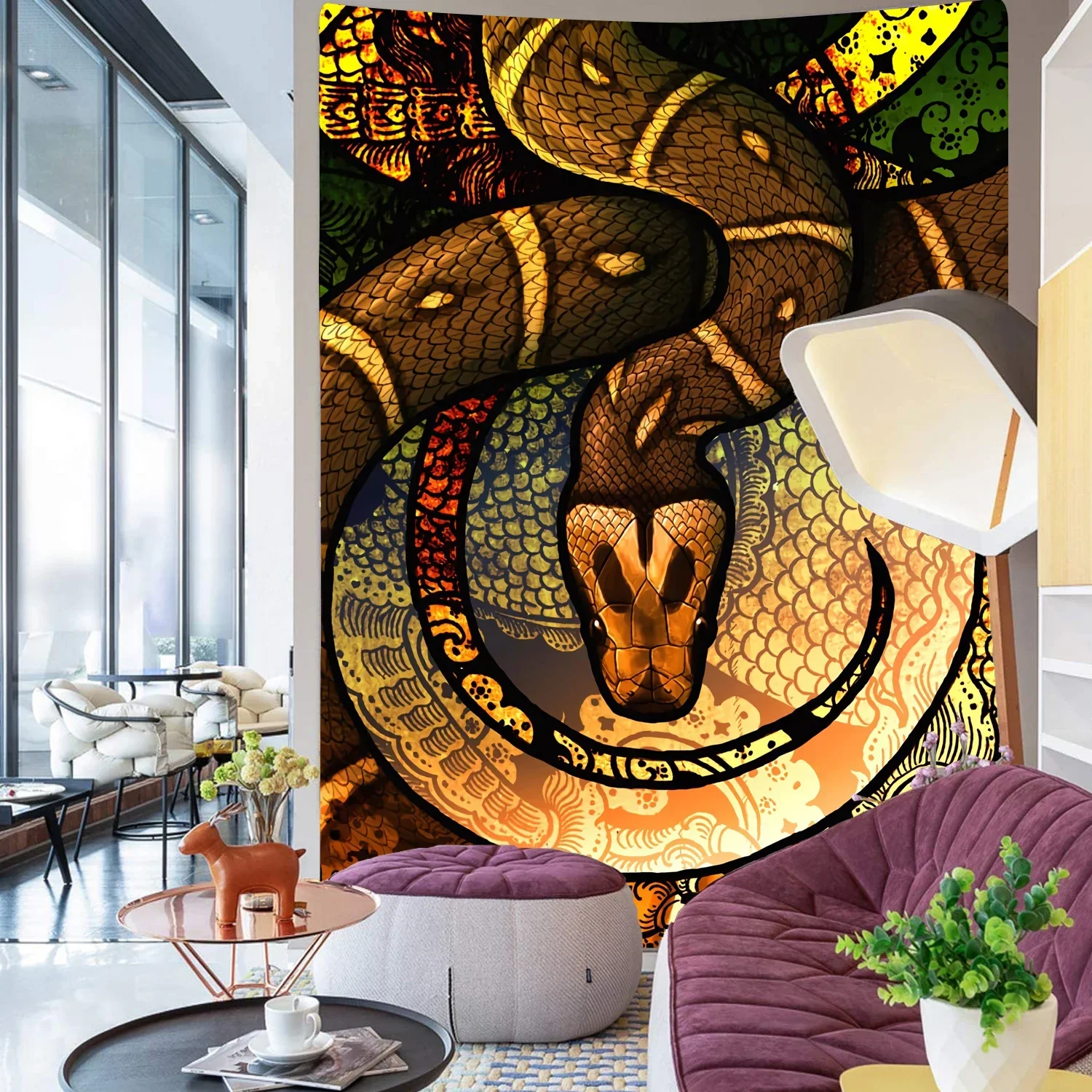 Classic Art Snake Tapestry Wall Hanging Hippie Wall Rug Dorm Decor Wall Art Decorative Tapestry