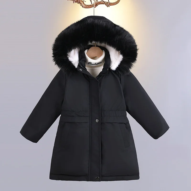 سترة قطنية شتوية جديدة للفتيات مع سترة مخملية سميكة من القطن سترة سترة للفتيات سترة قطنية مكشكشة #5