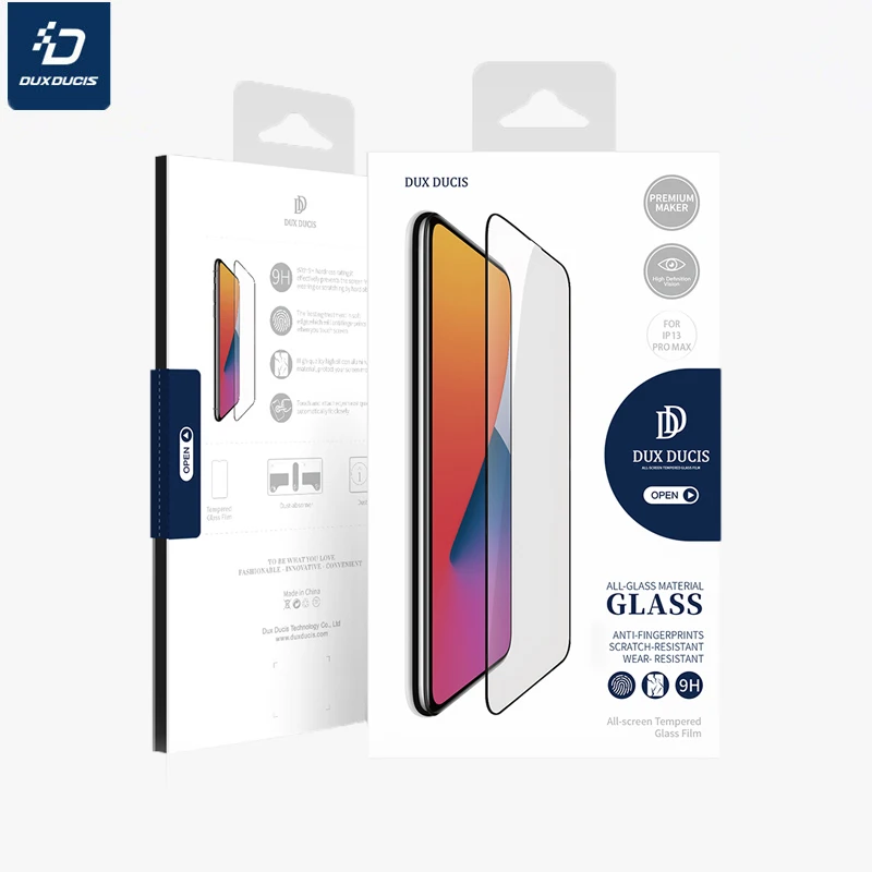 DUX DUCIS 1 Pcs High definition full screen Tempered Glass For Apple iPhone 13 Pro Max Thin and delicate feel Screen Protector