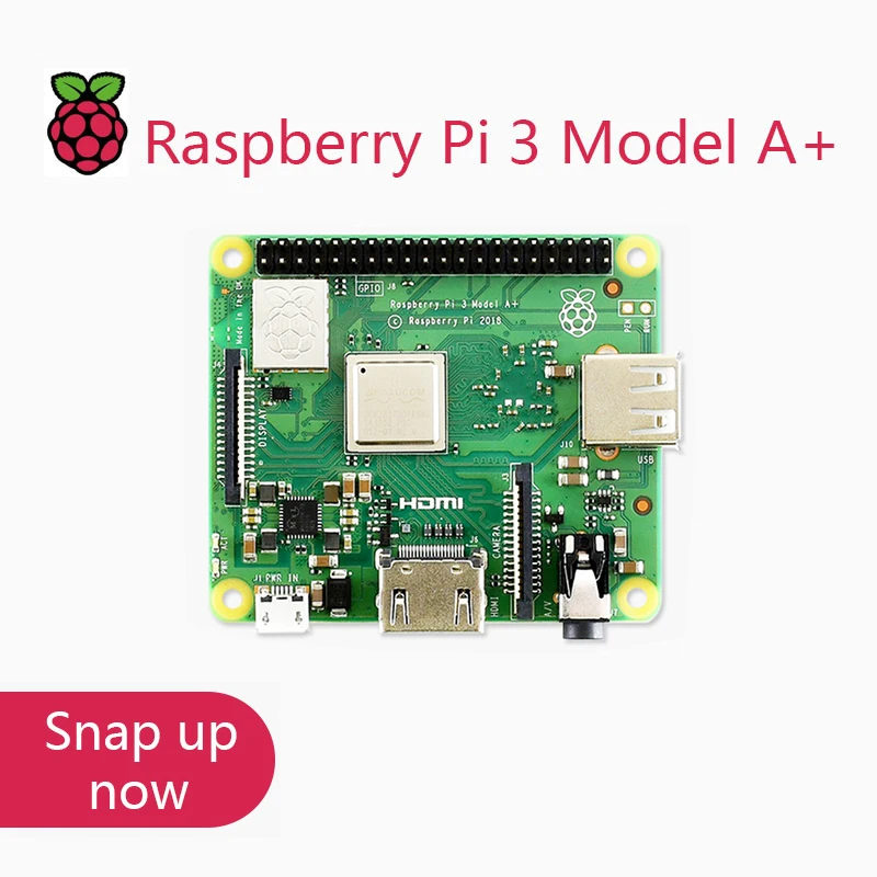 Oryginalny Raspberry Pi 3 Model A+ Plus 4-rdzeniowy procesor BMC2837B0 512M RAM Pi 3A+ z WiFi i Bluetooth