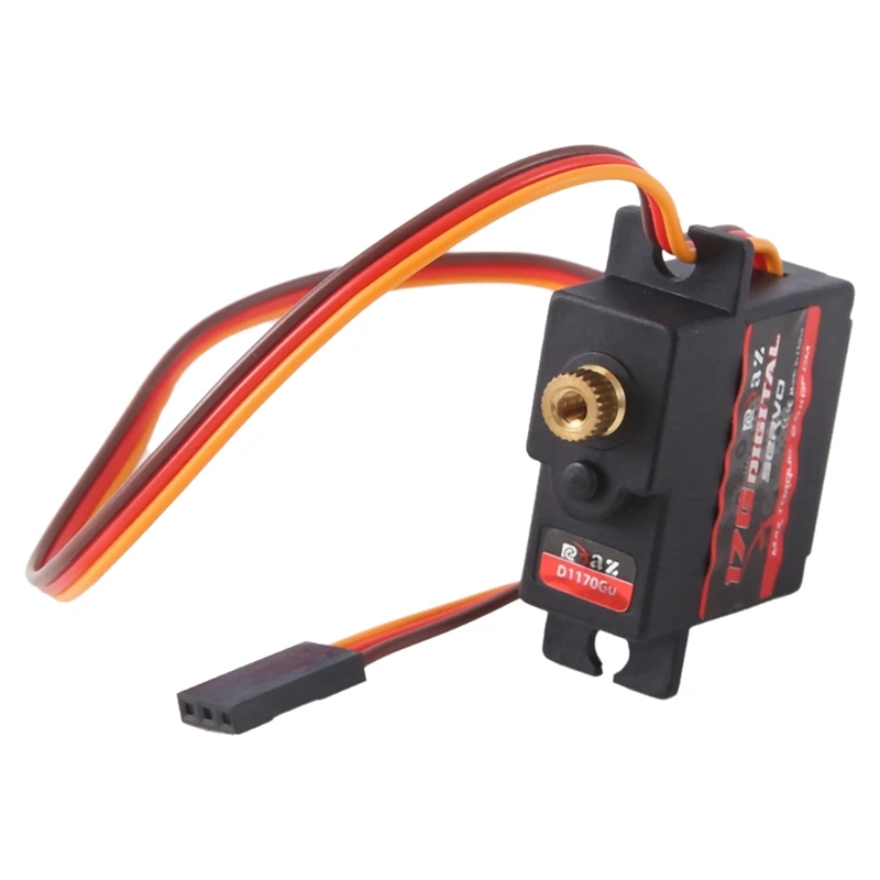 17G Digital Servo Motor High Speed Steering RC Servo Brass Gear Servo for 1/16 1/18 1/24 RC Car Boat Helicopter