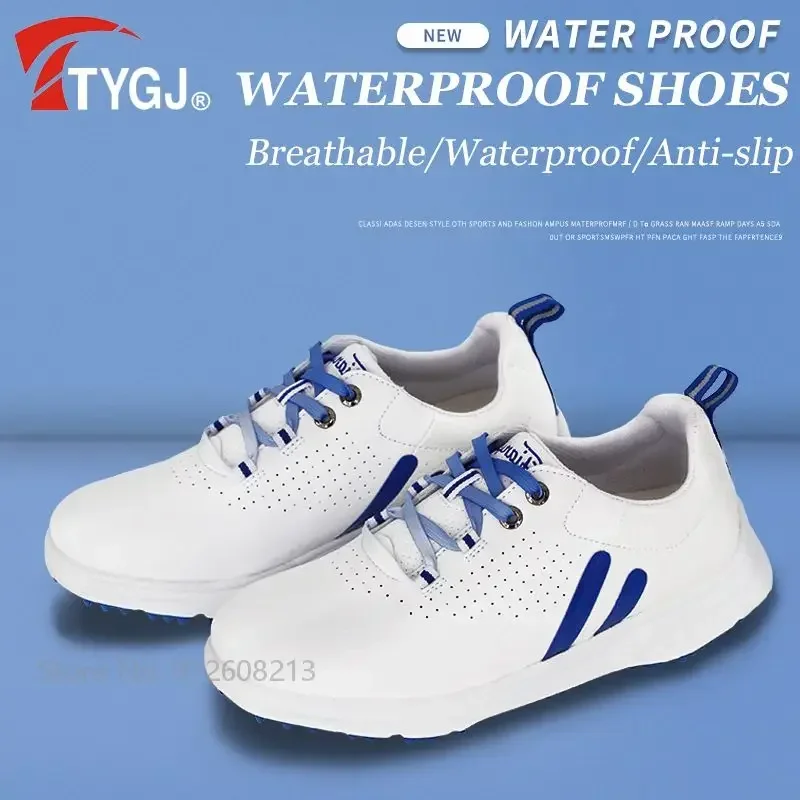 TTYGJ Ladies Microfiber Non-slip Golf Shoes Women Breathable Soft Athletic Sneakers Female Lace-up Lightweight Sneakers Leisure