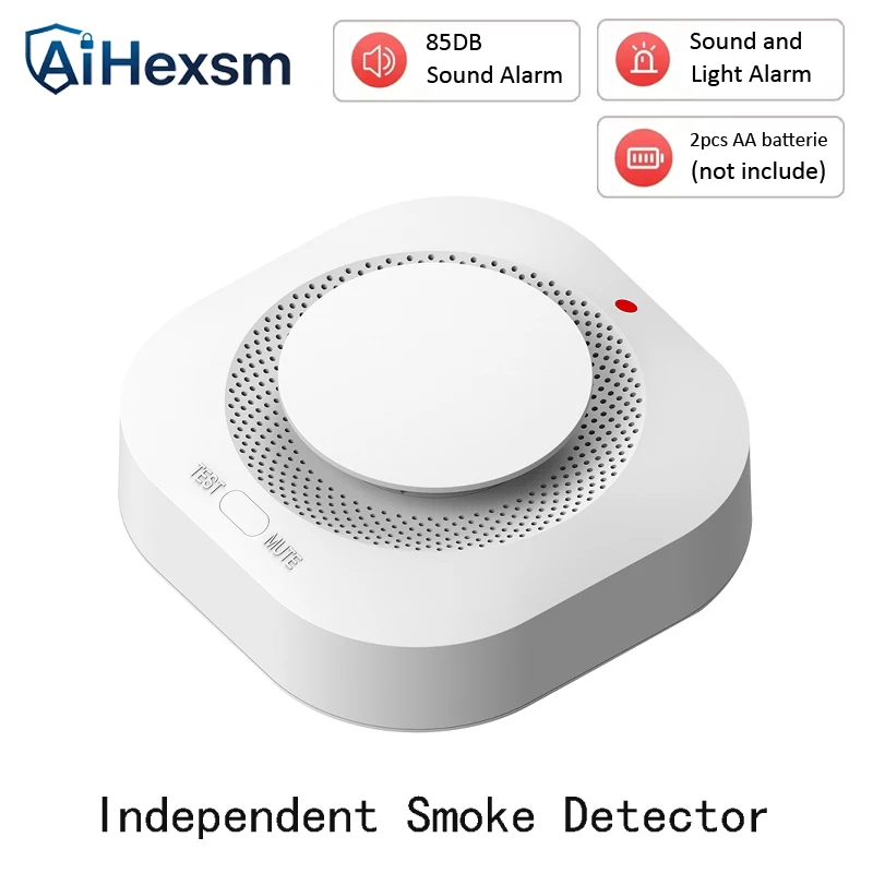 

Independent Fire Smoke Alarm Fire Protection Smokehouse Home Security System Smoke Detector for Home Office Security Smoke Alarm