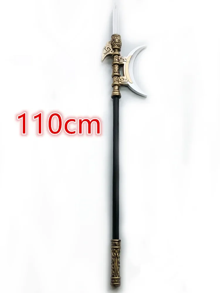 Halberd Espada para Cosplay, Avançado Half Moon, Arma, Três Reinos, Role Playing Modelo Brinquedos, Prop Faca, Crianças Presente, Chinês, 1:1