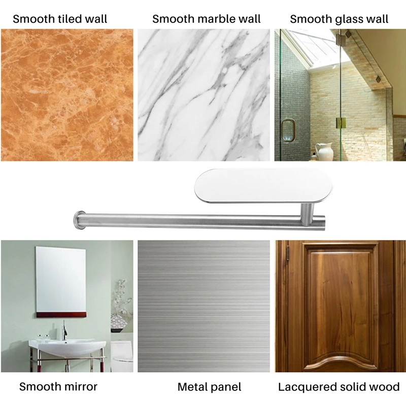 [A92P!】 Paper Towel Holder- Self Adhesive Or Drilling Under Cabinet Sticky Paper Towel Holder Wall Mount For Kitchen Bathroom