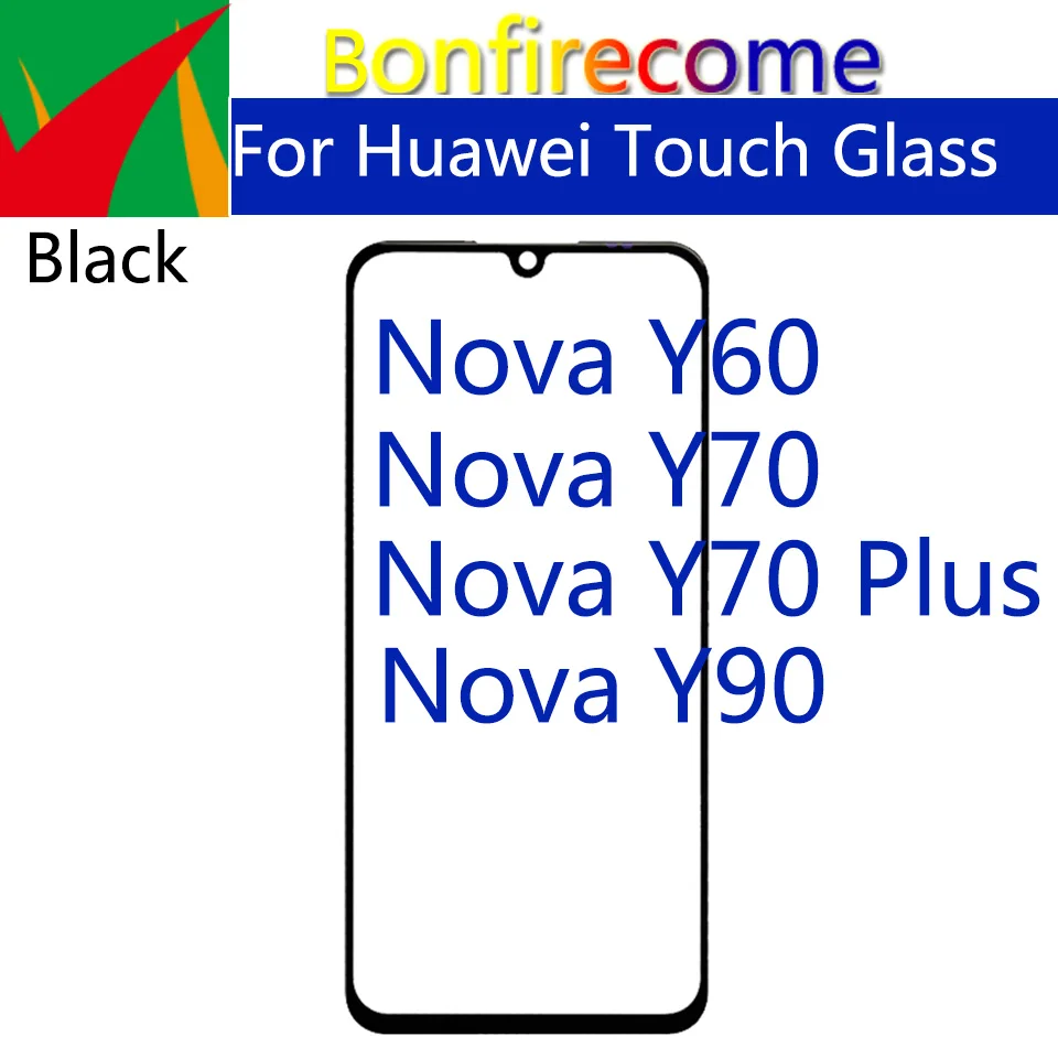 10Pcs\Lot For Huawei Y60 Y90 Y70 Plus Touch Screen Front Outer Glass Lens LCD Glass With OCA Glue Replacement