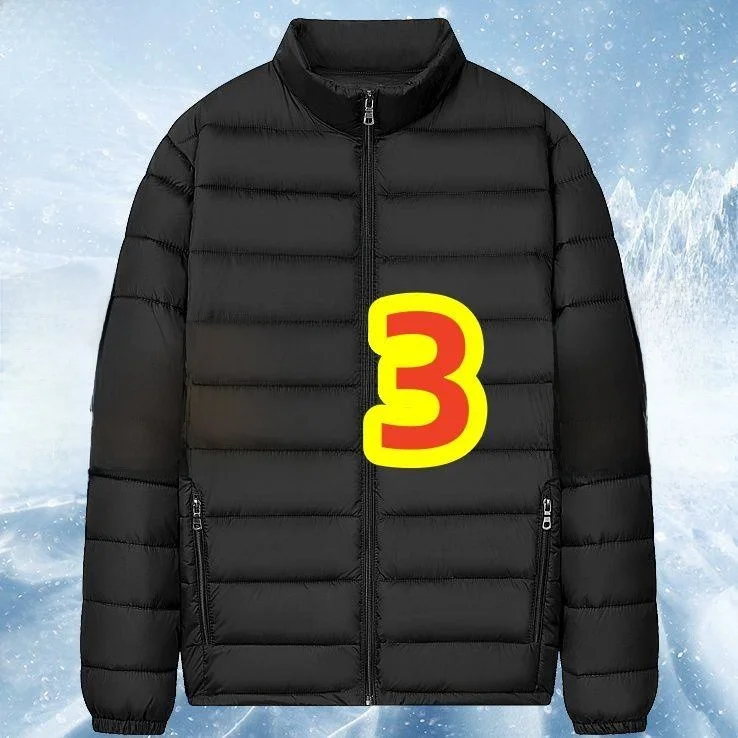 

Men's Lightweight Padded Cotton Jaet Stand Collar ort Hooded Warm Coat Autumn Winter Outerwear Slim Fit Long Sle