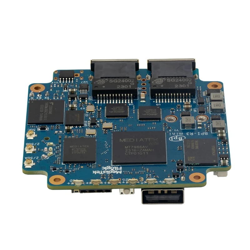 Mini Router Board Blauw Router Board MT7986 ARM A53 2G DDR4 8G Emmc Ondersteuning Wifi 6 En 2X2.5Gbe Poort Voor Banaan Pi BPI-R3